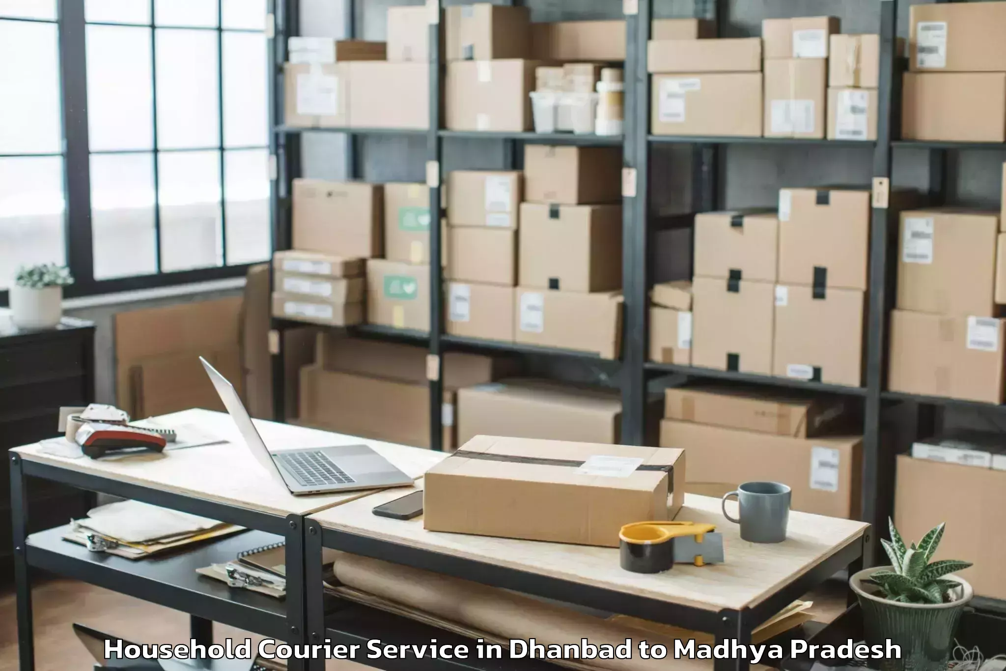 Book Dhanbad to Pohari Household Courier